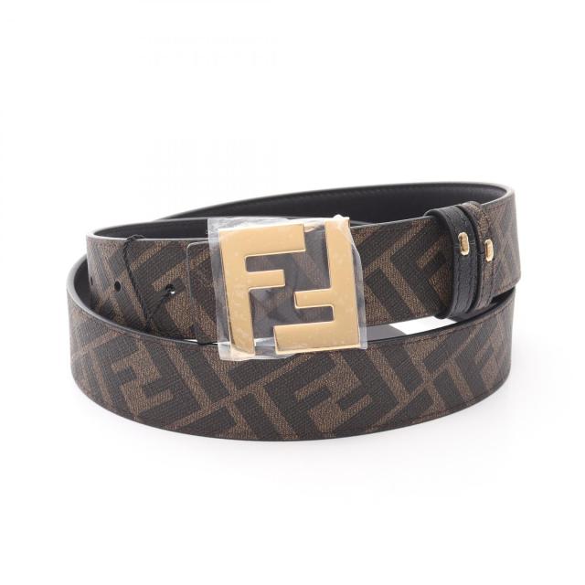 フェンディ FENDI FFロゴ バックル ベルト 衣料品 レザー メンズ ブラック系 / ブラウン系 7C0424AGR9F18I0100 【新品】