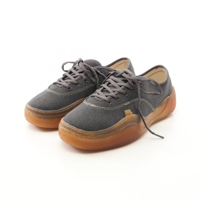 イーアールエル ERL UNISEX CAMINO LOW SKATE SNEAKERS スニーカー 靴 キャンバス メンズ レディース グレー系 【中古】