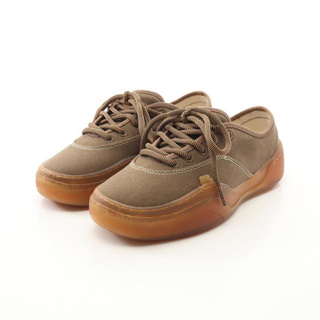 イーアールエル ERL UNISEX CAMINO LOW SKATE SNEAKERS スニーカー 靴 キャンバス メンズ レディース ブラウン系 【中古】