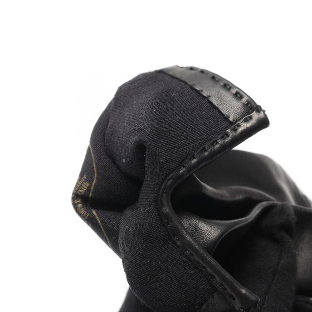 超美品 エルメス セリエ グローブ 手袋 ラムスキン ブラック 黒