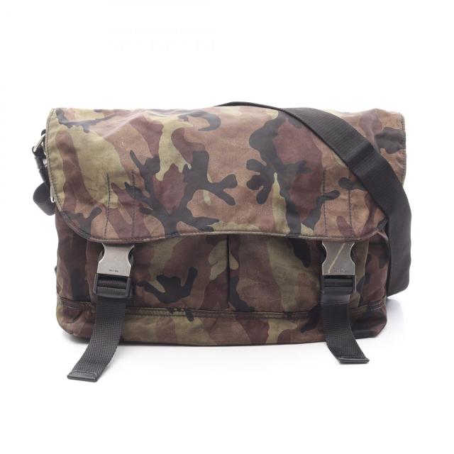 PRADA ブラウン/グリーン ショルダーバッグ プラダ PRADA ヴィンテージ