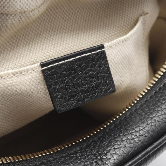 グッチ GUCCI ソーホー ディスコバッグ インターロッキングG ショルダーバッグ レザー ブラック 308364 レディース 中古 ソーホー ディスコバッグ インターロッキングG ショルダーバッグ
