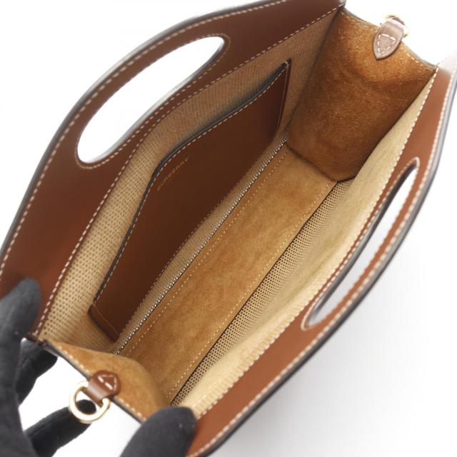 バーバリー BURBERRY ミニ ポケットバッグ TBモノグラム ハンドバッグ バッグ レザー レディース ブラウン系 【中古】 バーバリー BURBERRY ミニ ポケットバッグ TBモノグラム ハンドバッグ