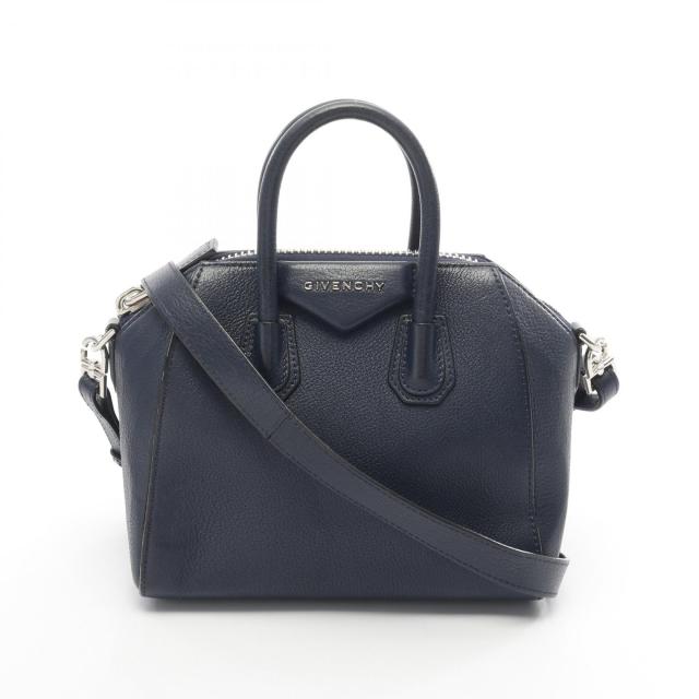 ジバンシー アンティゴナ 2way ハンドバッグ ショルダー レザー ブルー