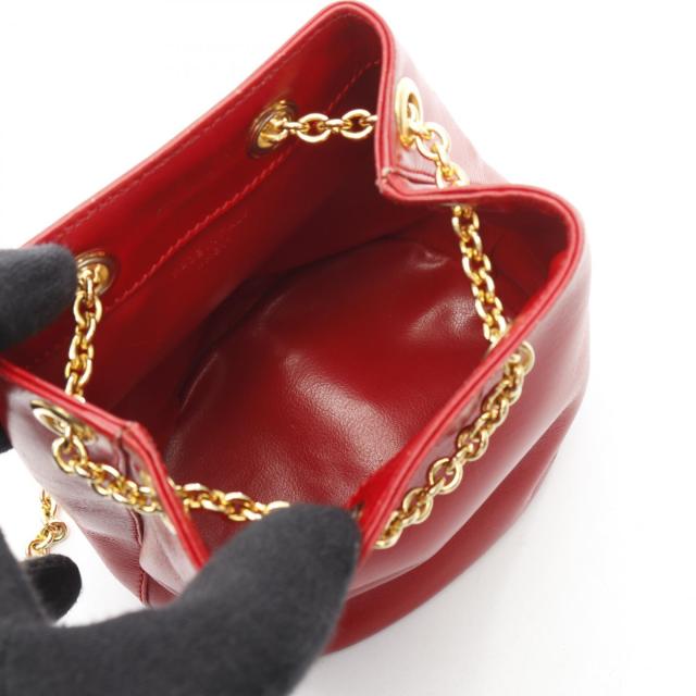 セリーヌ CELINE ショルダーバッグ バッグ レザー レディース レッド系