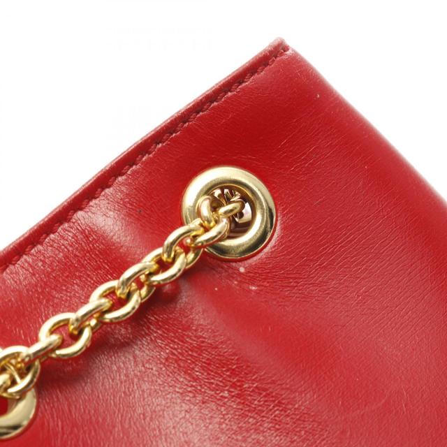 セリーヌ CELINE ショルダーバッグ バッグ レザー レディース レッド系