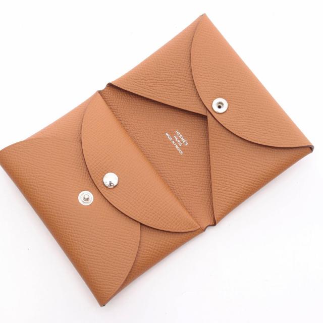 エルメス カルヴィ デュオ ゴールド ヴォーエプソン シルバー金具