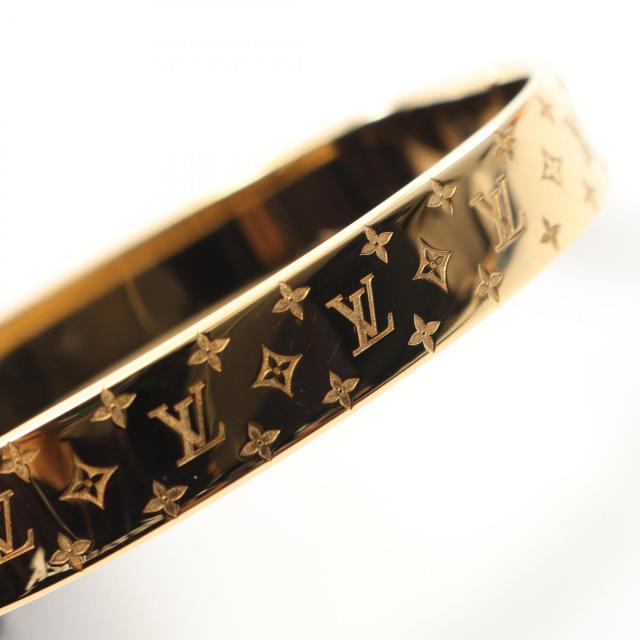 Louis Vuitton ルイヴィトン カフ ナノグラム バングル Louis