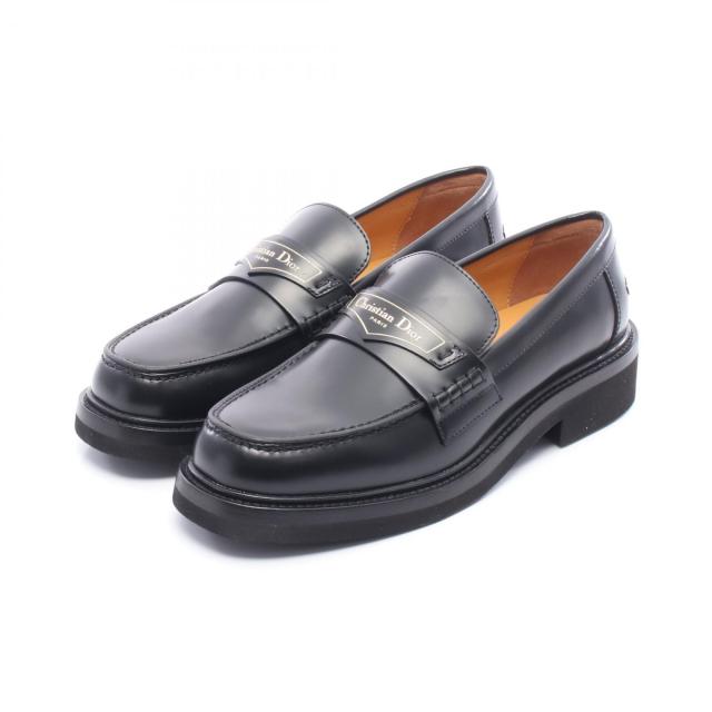 DIOR BOY プラットフォーム ローファー レザー ブラック クリスチャン