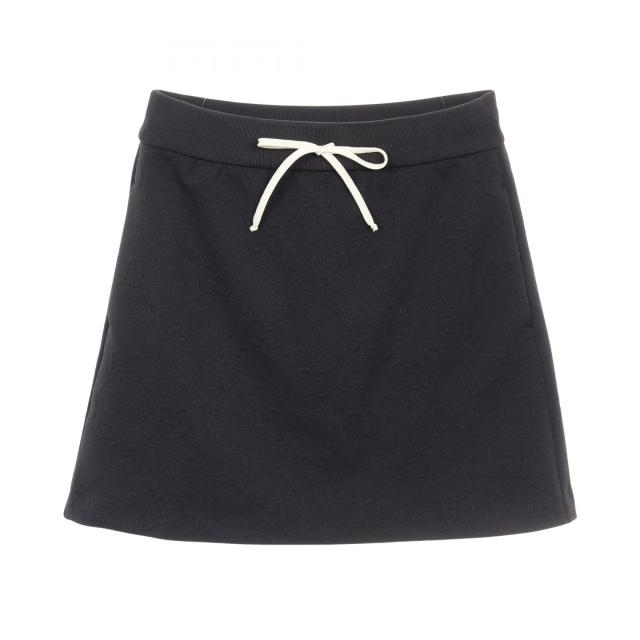 グッチ GUCCI GG柄 ジャージー ジャガード スカート 衣料品 ボトムス ポリエステル レディース ブラック系 【中古】