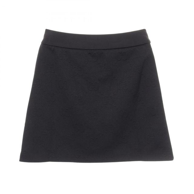 グッチ GUCCI GG柄 ジャージー ジャガード スカート 衣料品 ボトムス ポリエステル レディース ブラック系 【中古】 グッチ GUCCI GG柄 ジャージー ジャガード スカート 衣料品 ボトムス