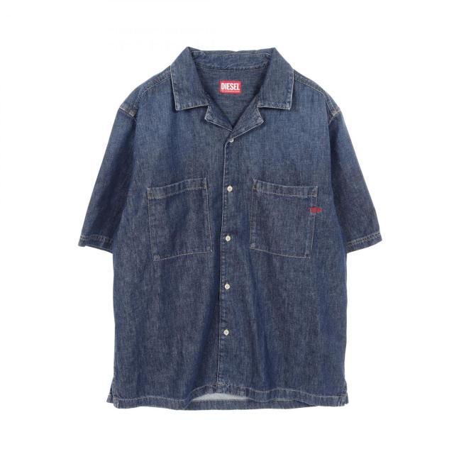 ディーゼル DIESEL D-PAROSHORT 衣料品 トップス コットン メンズ ネイビー系 【中古】