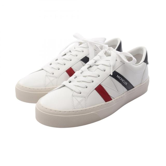 モンクレール MONCLER MONACO 2 モナコ スニーカー 靴 レザー メンズ ホワイト系 / レッド系 / ネイビー系 4M00180M449600142 【新品】