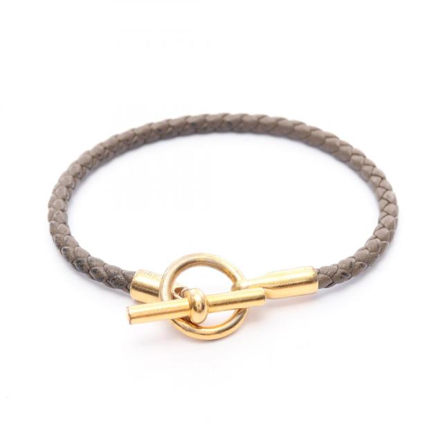 新品！HERMES グレナンブレスレット エトゥープ レザーブレスレット