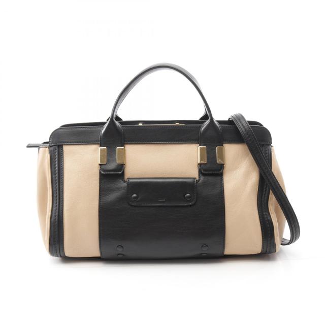 クロエ Chloe ALICE アリス ハンドバッグ バッグ レザー レディース ベージュ系 / ブラック系 【中古】
