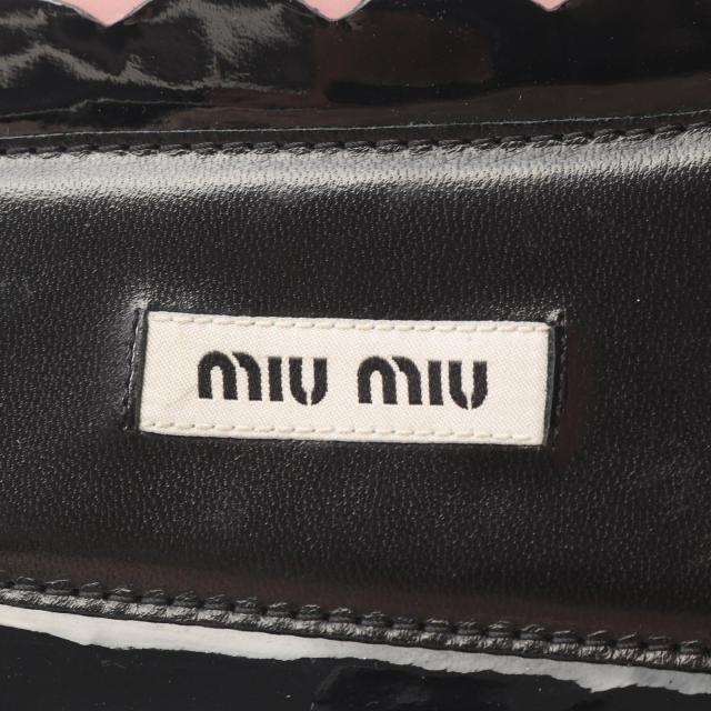ミュウ ミュウ Miu Miu フラワー サンダル 靴 パテントレザー