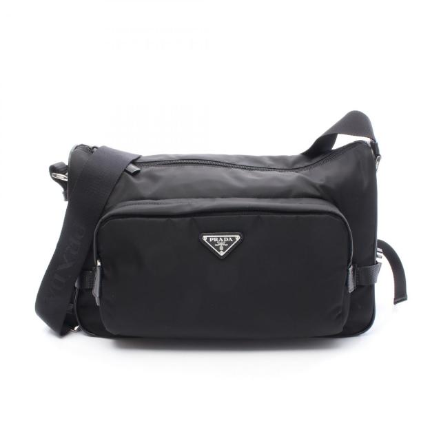 プラダ PRADA Re-Nylon ラージ ショルダーバッグ バッグ ナイロン サフィアーノレザー メンズ ブラック系 2VH1912DMHF0002OOO 【新品】