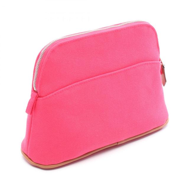 HERMES★ボリードポーチ MM ピンク エルメス　ハイビスカス エルメス ボリード ポーチMM ハイビスカス レディース キャンバス 新品