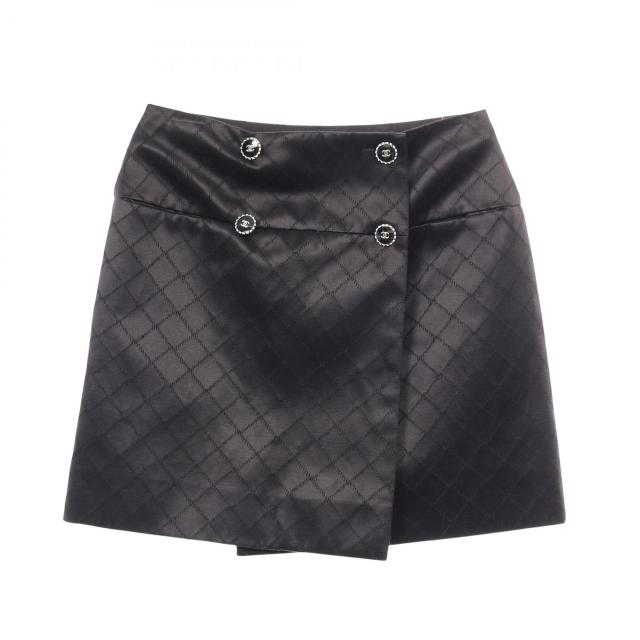 CHANEL・シャネル・スカート・金ボタン・ココマーク・黒