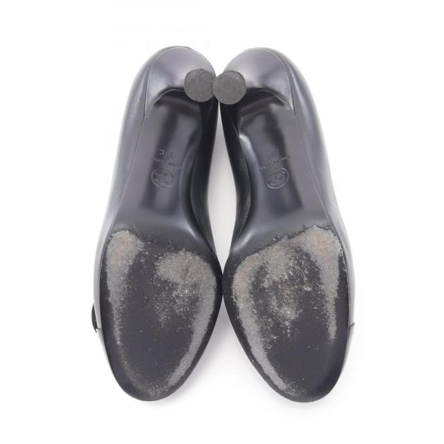 シャネル CHANEL ココマーク カメリア パンプス 靴 レザー パテント