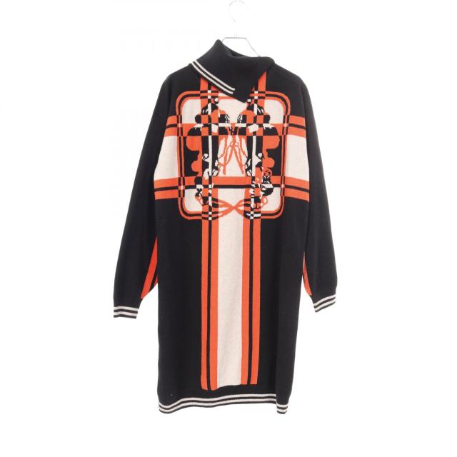 エルメス HERMES BRIDES de GALA ワンピース 衣料品 トップス カシミヤ レディース ブラック系 / ベージュ系 / オレンジ系 【中古】