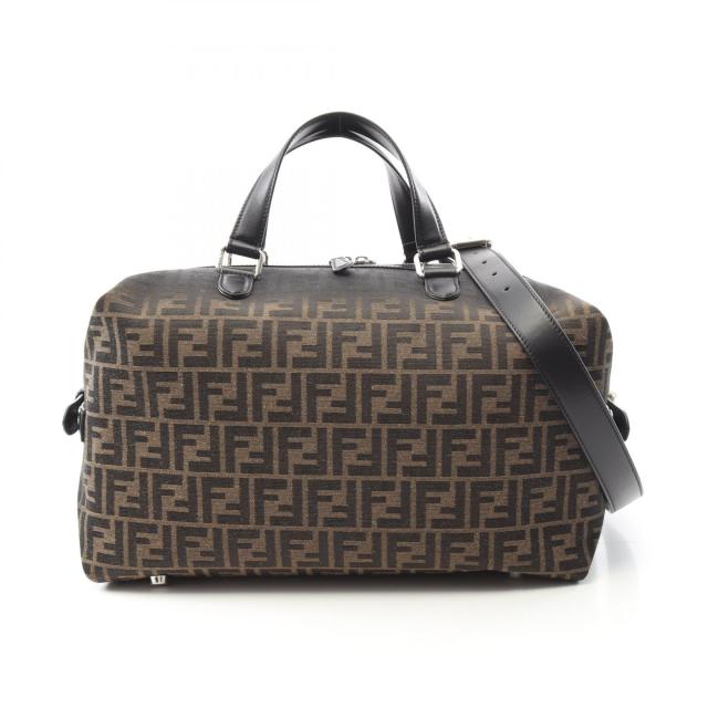 フェンディ FENDI FFエクリッシ シエスタ ミディアム ボストンバッグ バッグ キャンバス レザー メンズ ブラウン系 / ブラック系 7VA638APD8F0L3T 【新品】