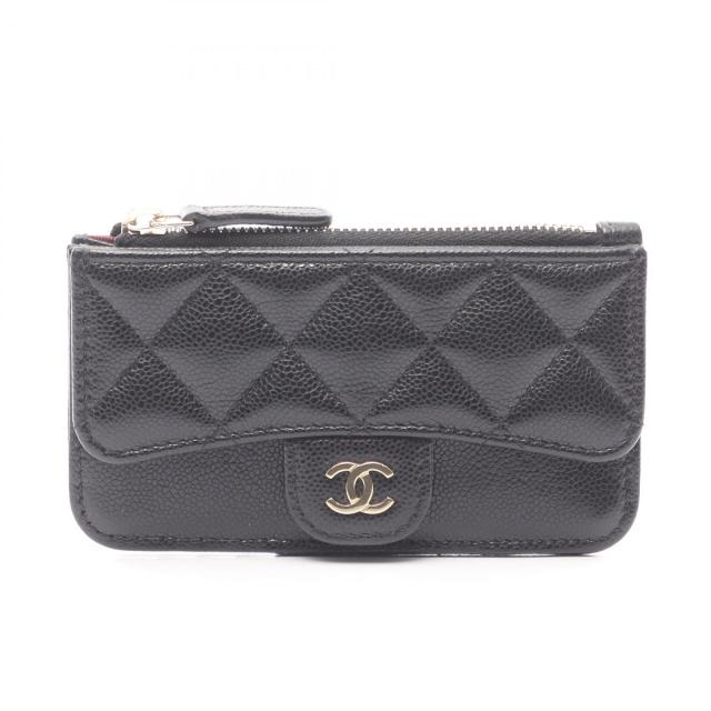 シャネル CHANEL クラシック ケース 財布 レザー グレインドカーフスキン レディース ブラック系 AP2570 【中古】