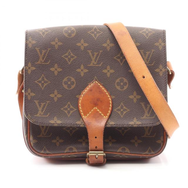 ルイ・ヴィトン LOUIS VUITTON カルトシエールMM モノグラム ショルダーバッグ バッグ PVCコーティングキャンバス レザー レディース ブラウン系 M51253 【中古】