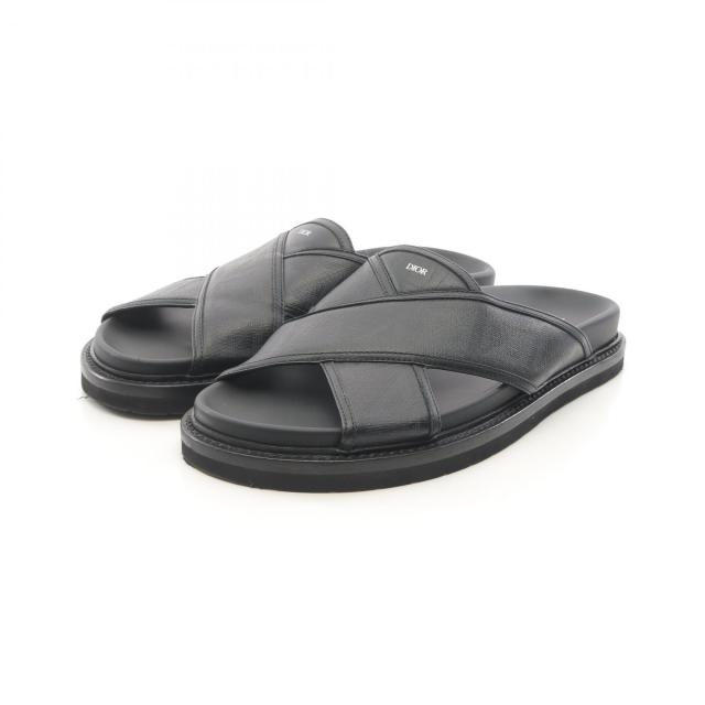 ディオール Dior AQUA サンダル 靴 レザー メンズ ブラック系 【中古】