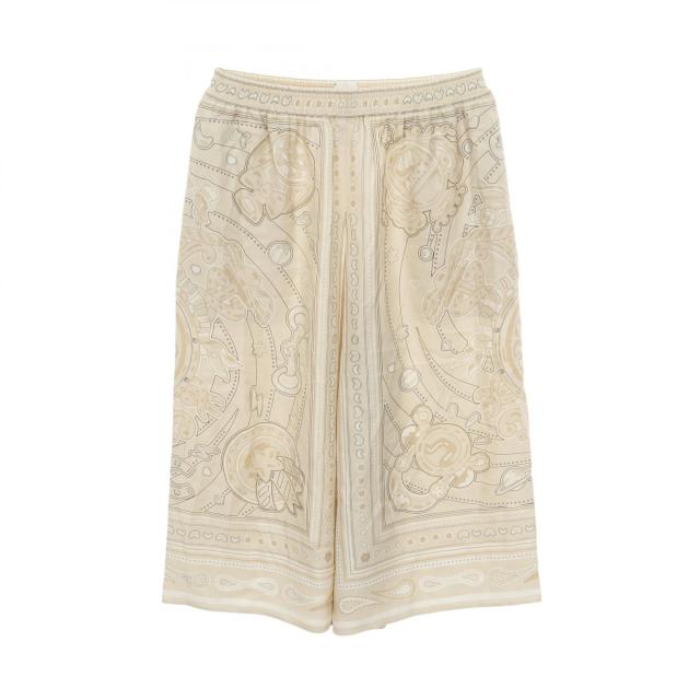 エルメス HERMES Candy Libris Bandana パンツ 衣料品 ボトムス シルク シルク レディース ベージュ系 【中古】