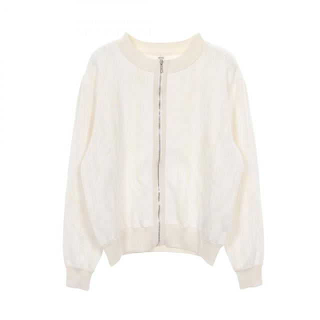 エルメス HERMES パルフロワリミックス カーディガン 衣料品 トップス レーヨン シルク コットン シルク レディース ホワイト系 【中古】