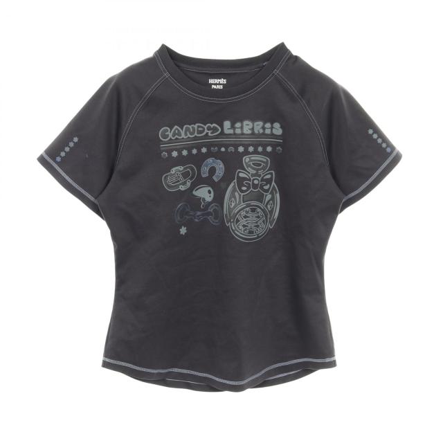 エルメス HERMES Candy Libris カットソー 衣料品 トップス コットン レディース ブラック系 【中古】