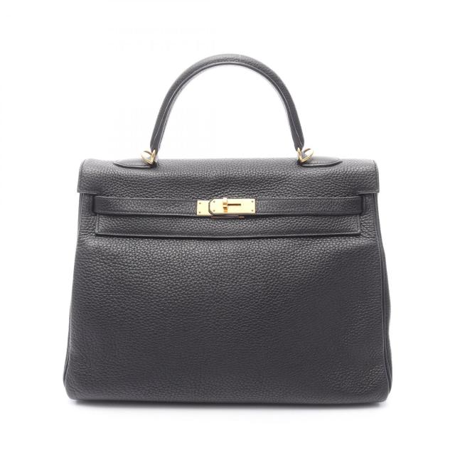 エルメス HERMES ケリー35 ハンドバッグ バッグ レザー トゴ トゴ レディース ブラック系 【中古】