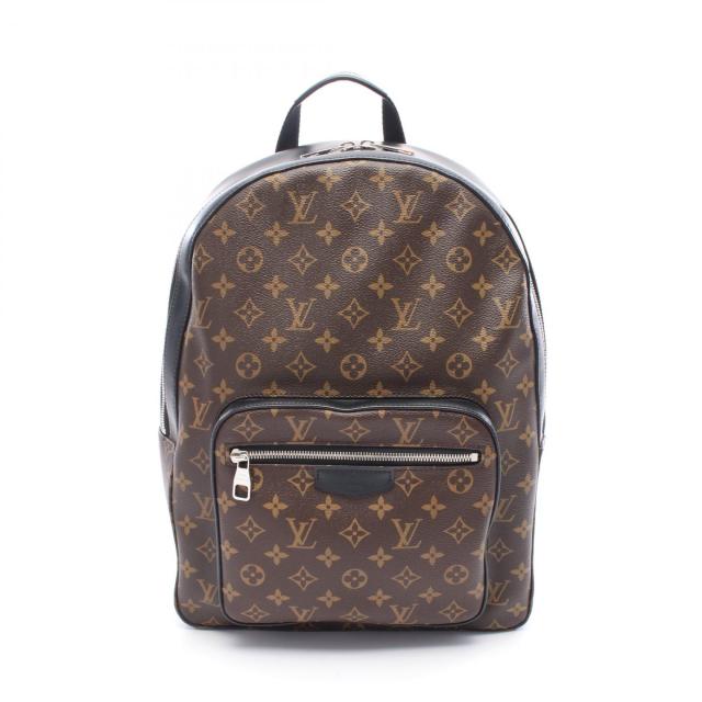ルイ・ヴィトン LOUIS VUITTON ジョッシュ リュックサック バックパック バッグ PVCコーティングキャンバス レザー モノグラム・マカサー メンズ ブラウン系 / ブラック系 M41530 【中古】