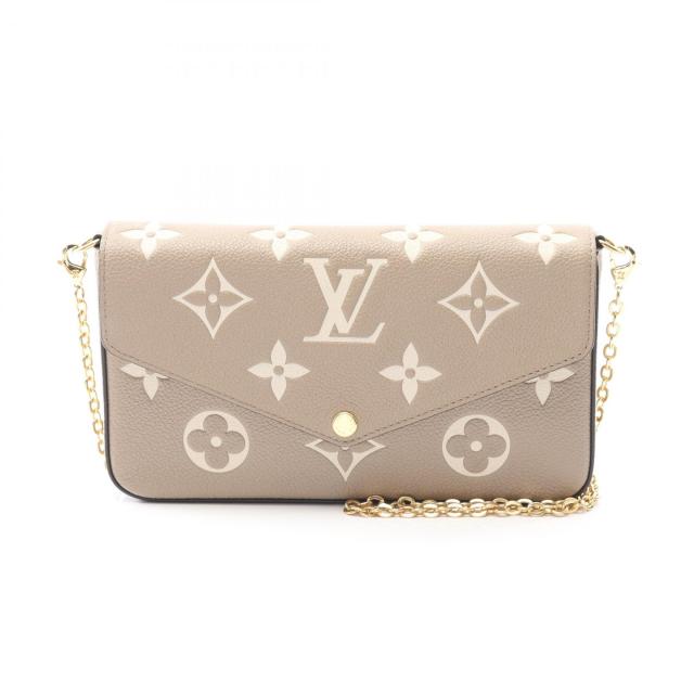 ルイ・ヴィトン LOUIS VUITTON ポシェット フェリシー ショルダーバッグ バッグ レザー モノグラム・アンプラント レディース ベージュ系 M82610 【中古】