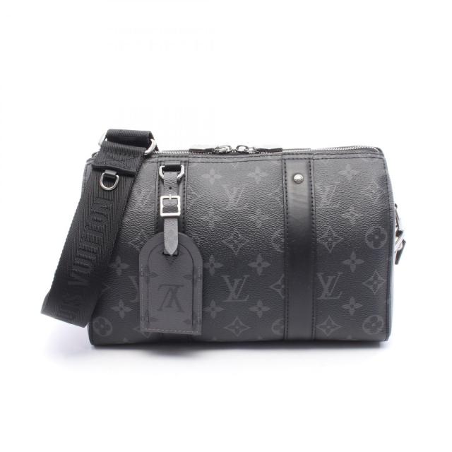 ルイ・ヴィトン LOUIS VUITTON シティ キーポル ショルダーバッグ バッグ PVCコーティングキャンバス レザー モノグラム・エクリプスリバース メンズ ブラック系 / グレー系 M45936 【中古】