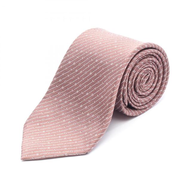 ブルガリ BVLGARI ネクタイ 衣料品 シルク メンズ ブラウン系 / ホワイト系 【中古】