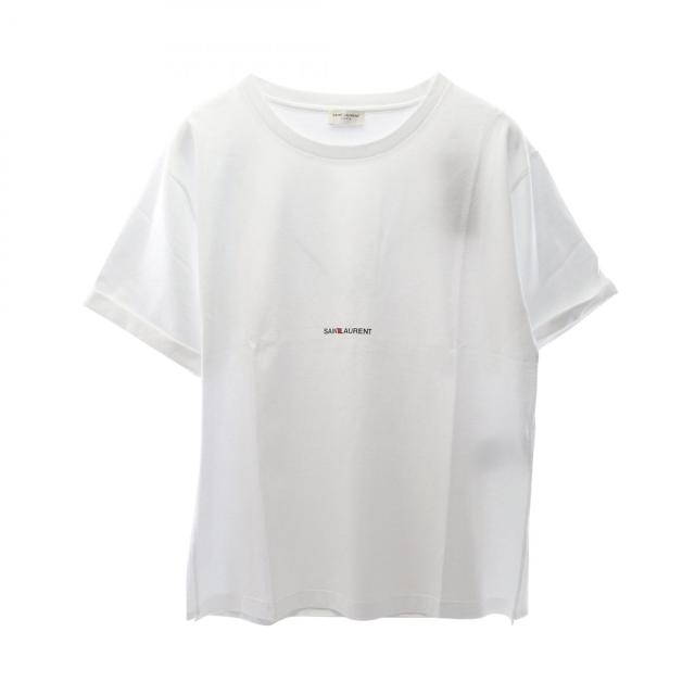 サンローランパリ SAINT LAURENT PARIS 半袖Tシャツ 衣料品 トップス コットン レディース ホワイト系 460876YB2DQ9000L 【新品】