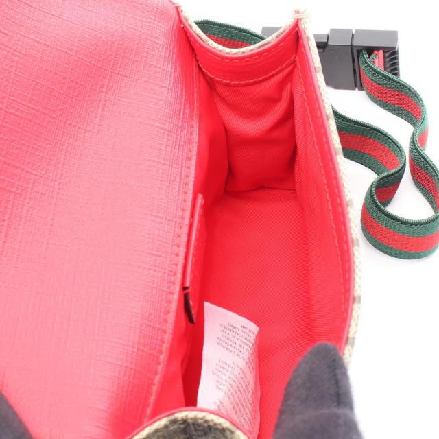 グッチ GUCCI GGスプリーム レインボーバタフライ ウエストバッグ