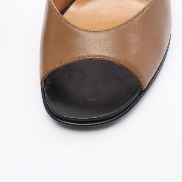 エルメス HERMES サンダル 靴 レザー レディース ブラウン系