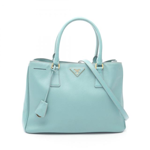 プラダ PRADA SAFFIANO ガレリア ハンドバッグ バッグ レザー レディース ブルー系 BN1874 【中古】