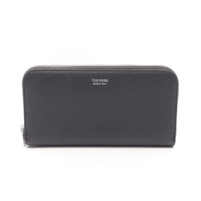 トムフォード TOM FORD ラウンド長財布 財布 レザー メンズ ブラック系 Y0241LCL158G1N001 【新品】