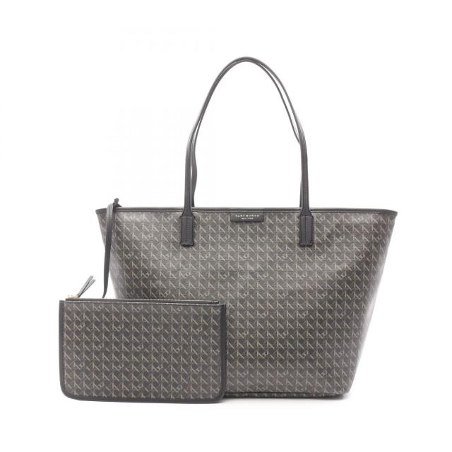 トリーバーチ Tory Burch エバーレディ ジップ トートバッグ バッグ PVCコーティングキャンバス レザー レディース ブラック系 / マルチカラー 145634001 【新品】