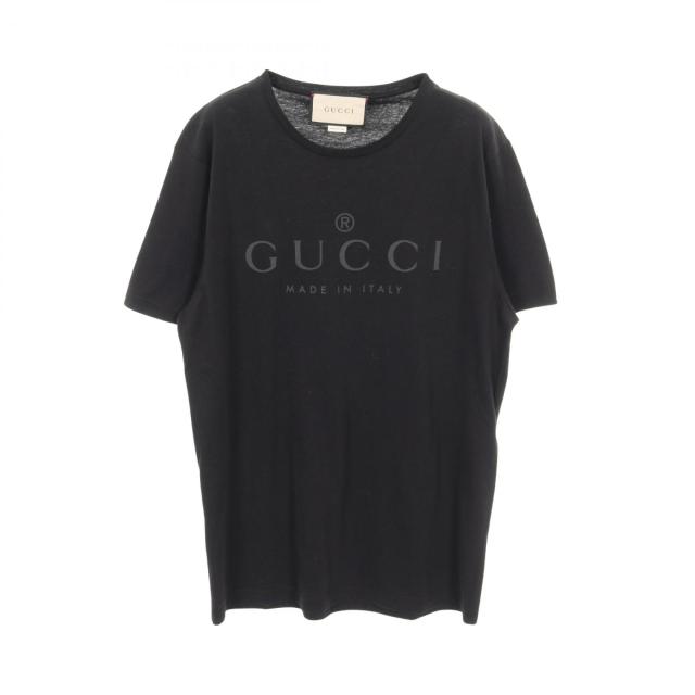 グッチ GUCCI カットソー 衣料品 トップス コットン メンズ ブラック系 【中古】