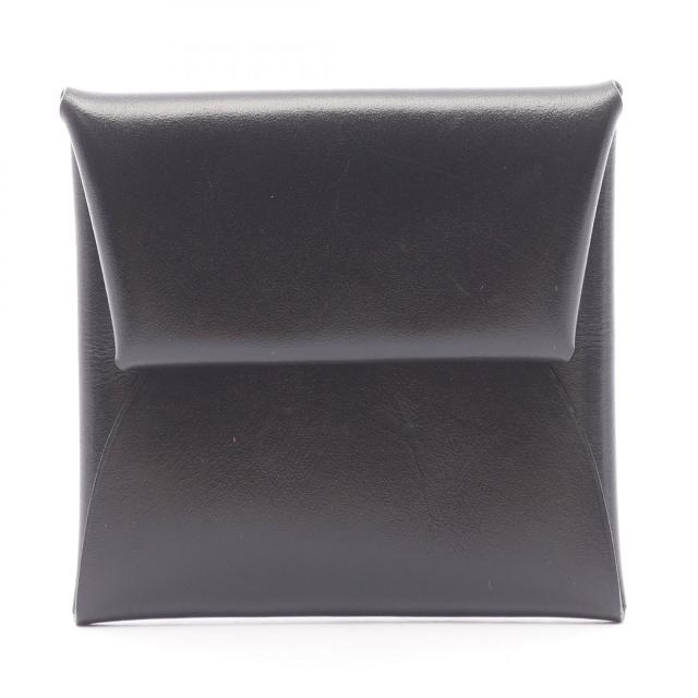 エルメス HERMES バスティア ケース 財布 カーフ（牛革） ボックスカーフ レディース ブラック系 【中古】