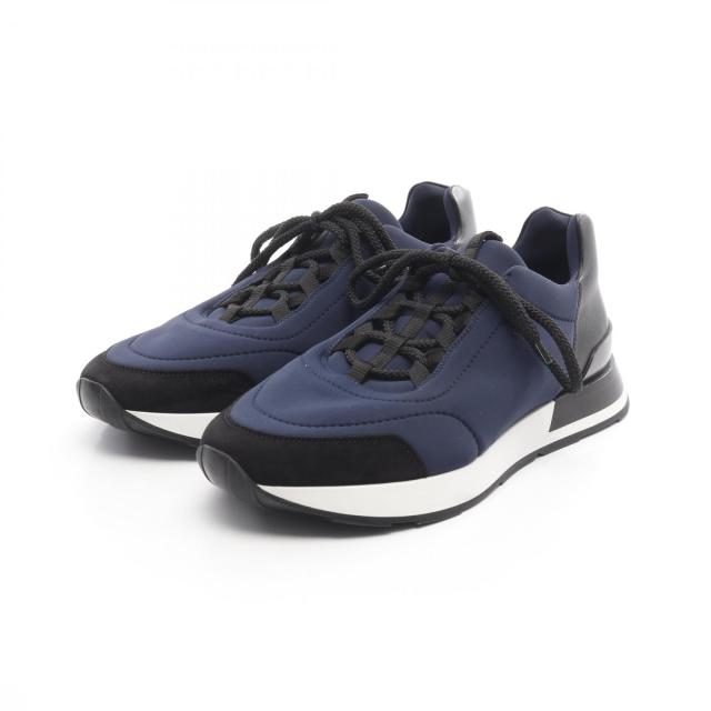 エルメス HERMES スニーカー 靴 スウェード ファブリック メンズ ネイビー系 / ブラック系 【中古】