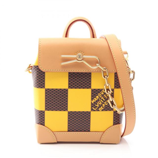 ルイ・ヴィトン LOUIS VUITTON ナノ スティーマー ダミエポップ ショルダーバッグ バッグ PVCコーティングキャンバス レザー ダミエ メンズ ブラウン系 / イエロー系 N40536 【中古】