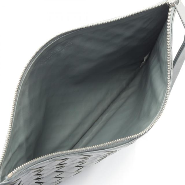 ボッテガヴェネタ BOTTEGA VENETA イントレチャート セカンドバッグ クラッチバッグ バッグ レザー メンズ レディース グリーン系 【中古】