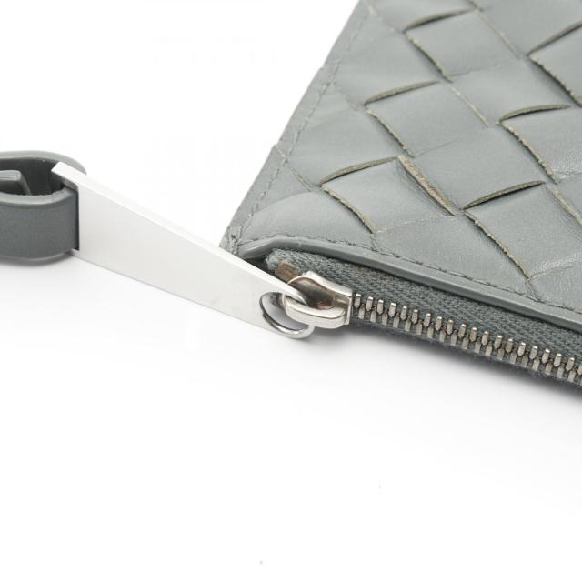 ボッテガヴェネタ BOTTEGA VENETA イントレチャート セカンドバッグ クラッチバッグ バッグ レザー メンズ レディース グリーン系 【中古】