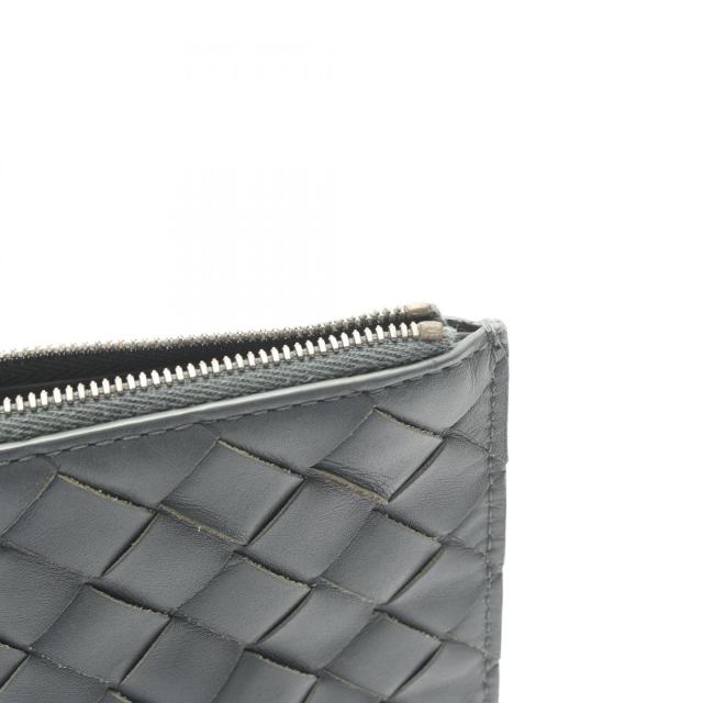 ボッテガヴェネタ BOTTEGA VENETA イントレチャート セカンドバッグ クラッチバッグ バッグ レザー メンズ レディース グリーン系 【中古】